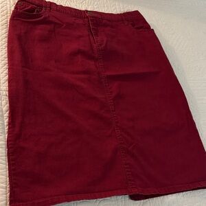 Elegant Burgundy Pencil Skirt